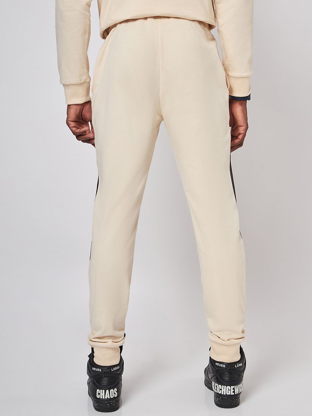 Beirut Beige And Black Patchwork Joggers