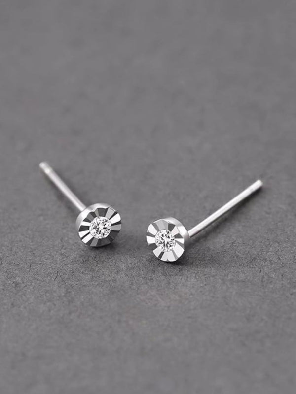 SALTY Stone Studded Circular Studs Earrings