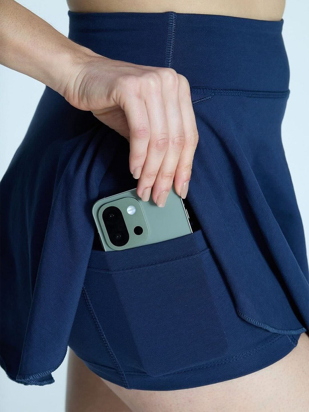 Women Solid Flared Mini Twirl Skorts