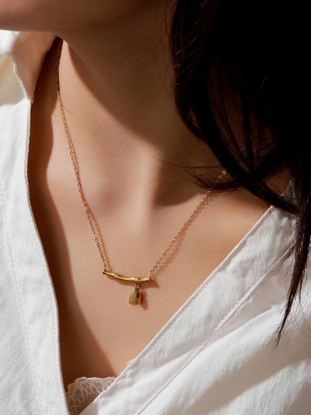 SALTY Stainless Steel Bamboo Bloom Necklace