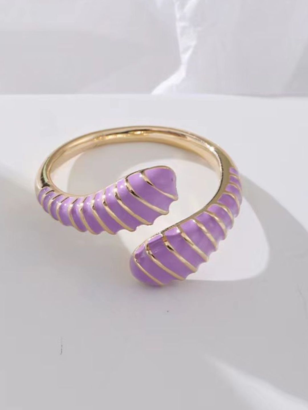 SALTY Stone-Studded Adjustable Finger Ring