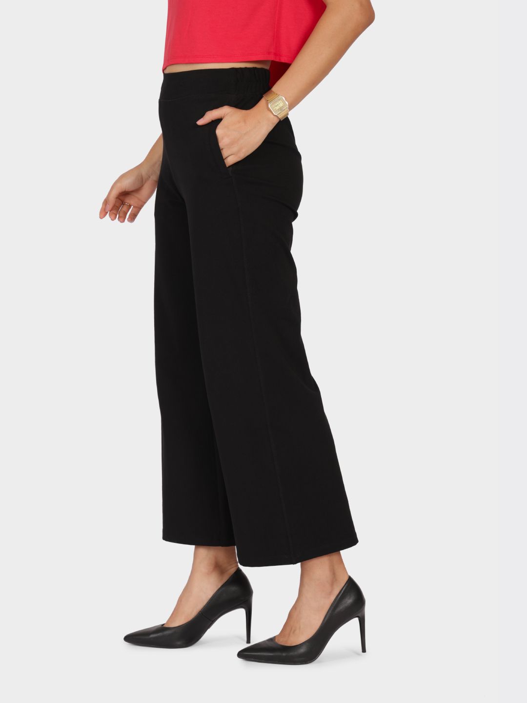 Women AM PM Cotton Wide Leg Pants -Regular
