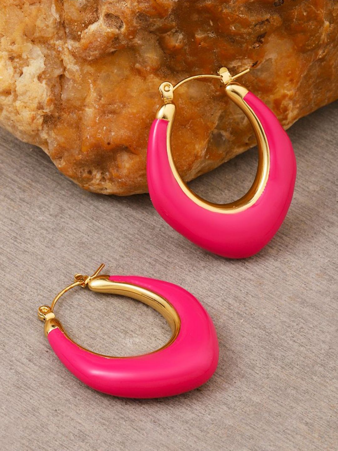 SALTY Stainless Steel Contemporary Half Hoop Earrings