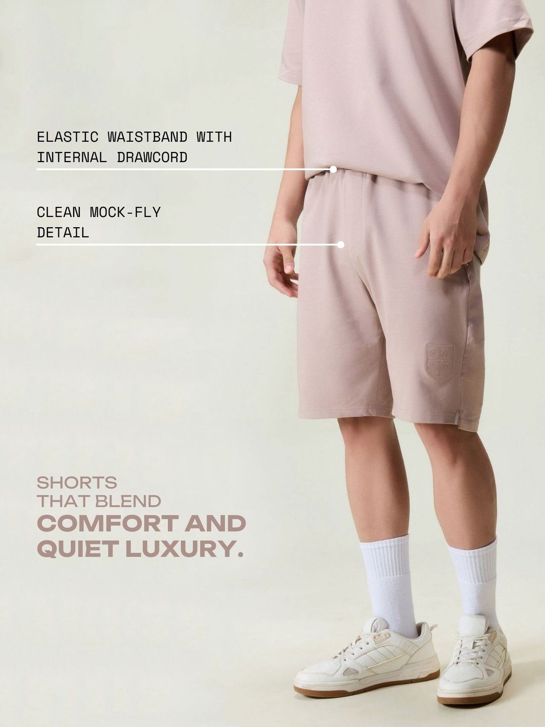 Dusty Pink Men Low-Rise Training or Gym Cotton Leisure Shorts