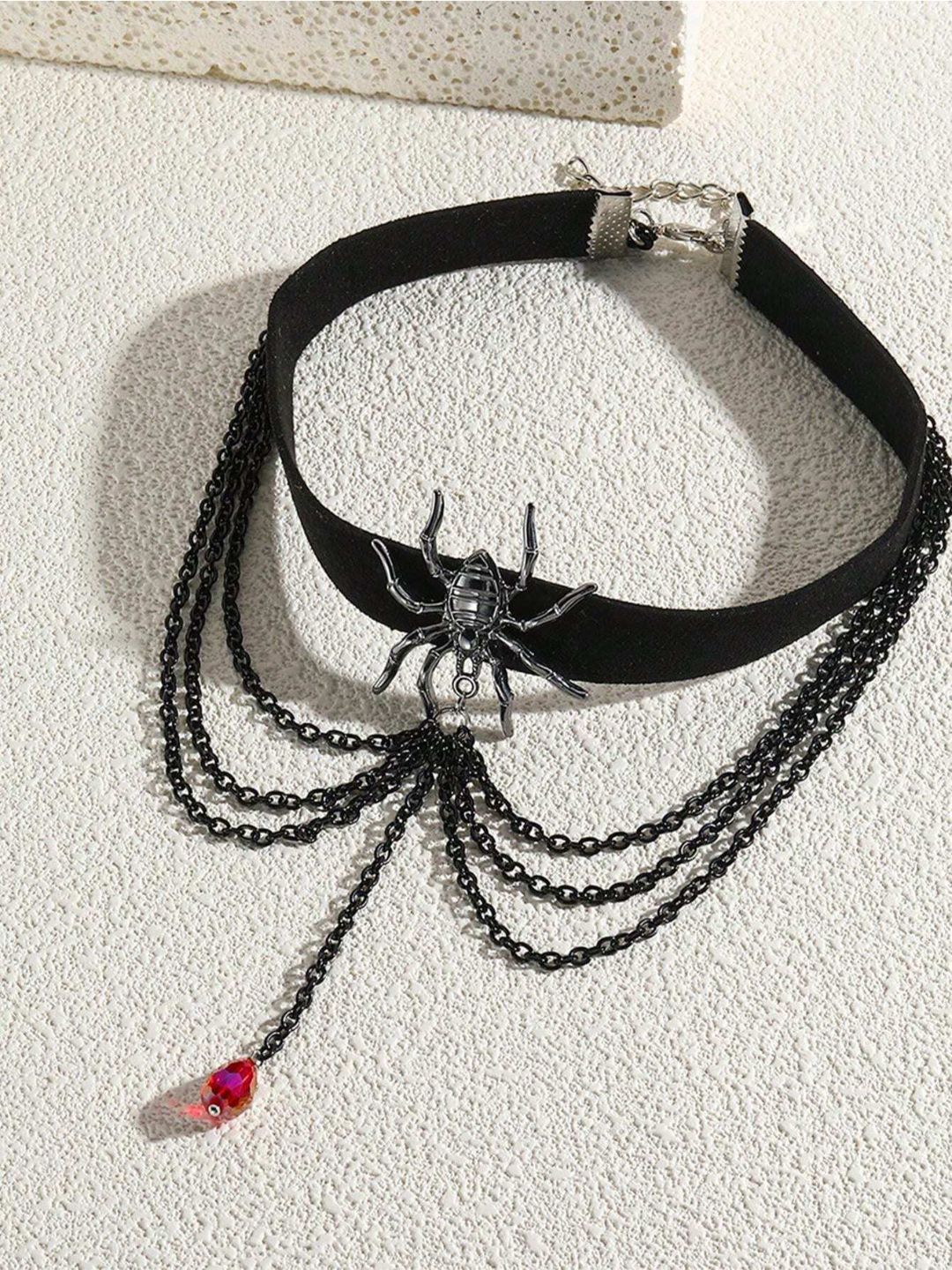 SALTY Wicked Web Choker Layered Necklace