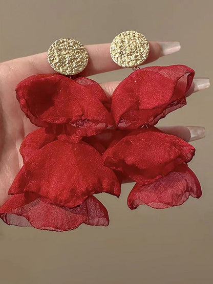 Leaf Shaped Drop Earrings