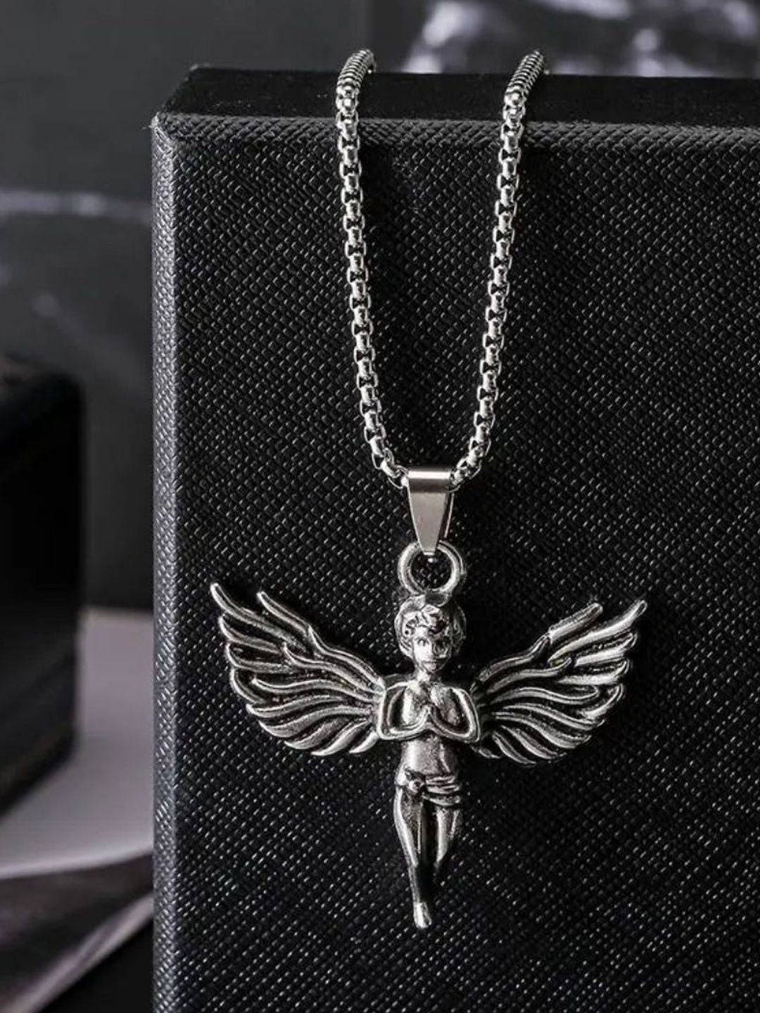 SALTY Guardian Wings Pendant & Chain Bracelet Jewellery Set