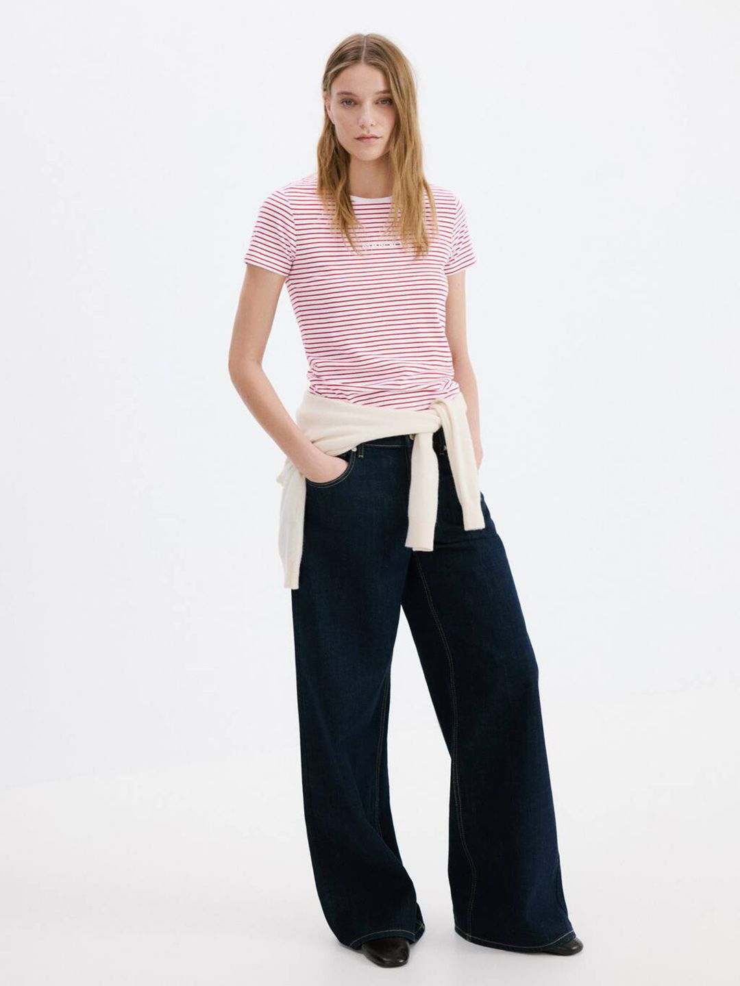Women Striped Pure Cotton T-shirt