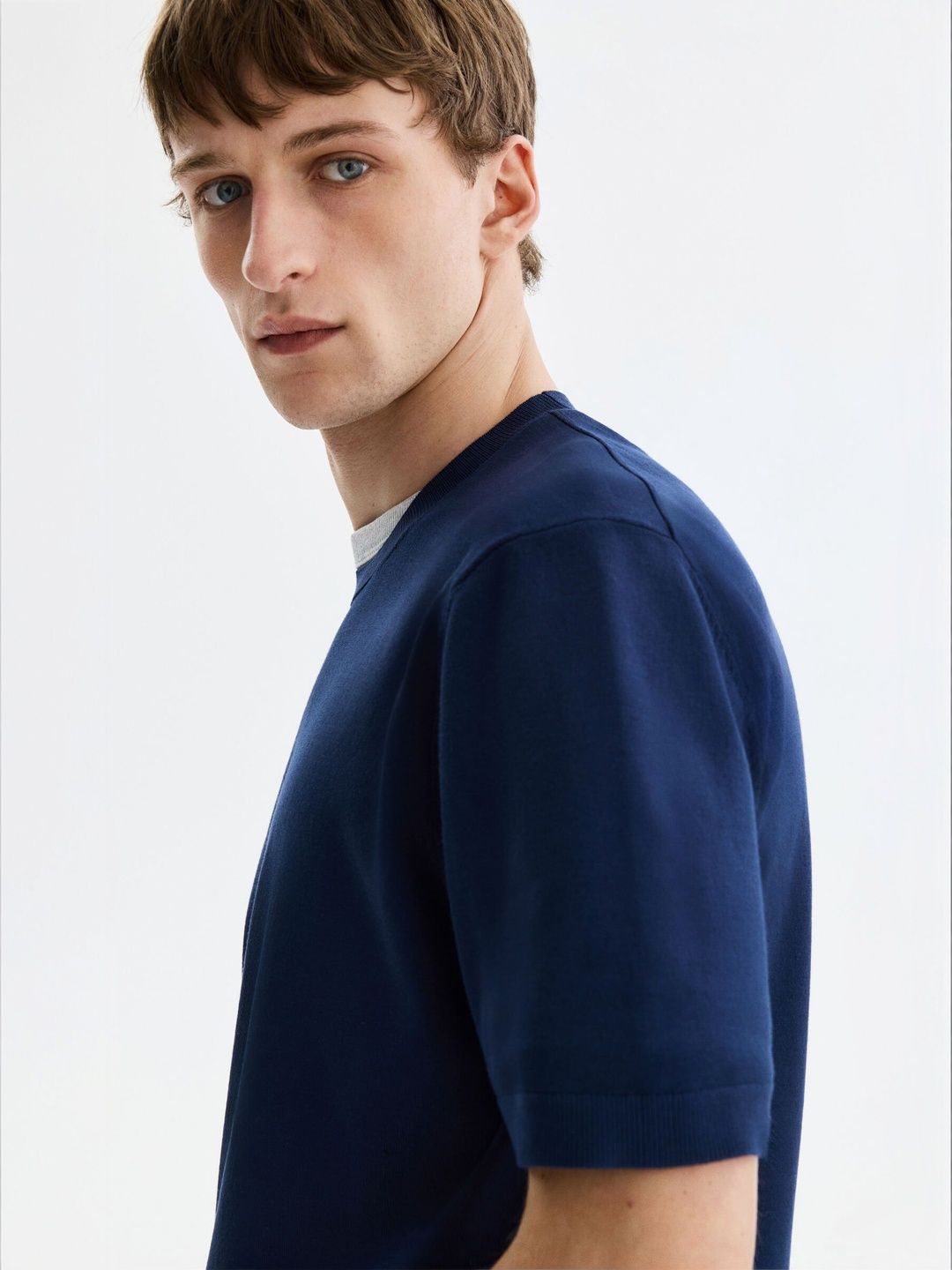 Slim Fit Knitted T-Shirt