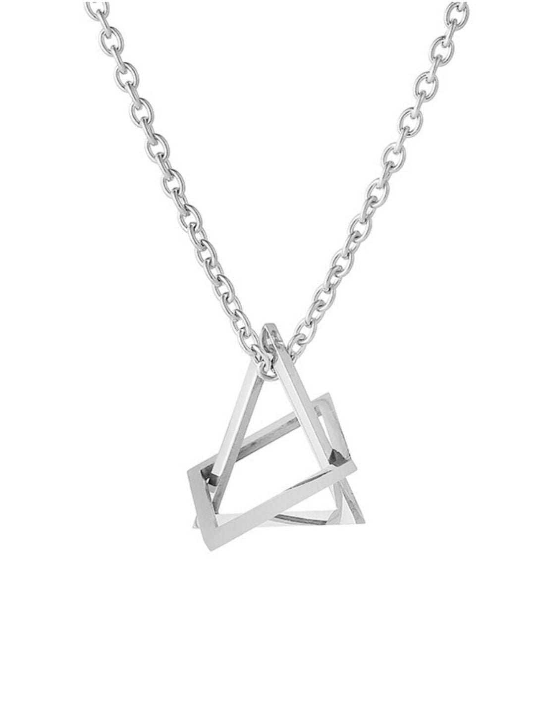 SALTY Stainless Steel Geometric Pendant & Chain