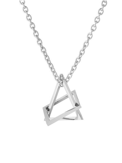 SALTY Stainless Steel Geometric Pendant & Chain