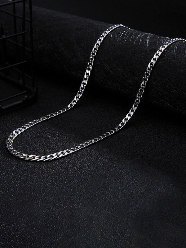 SALTY Silver-Toned Titan Chain