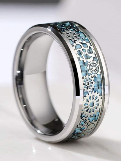 SALTY Men Stainless Steel Polished Perfection Band Finger Rings