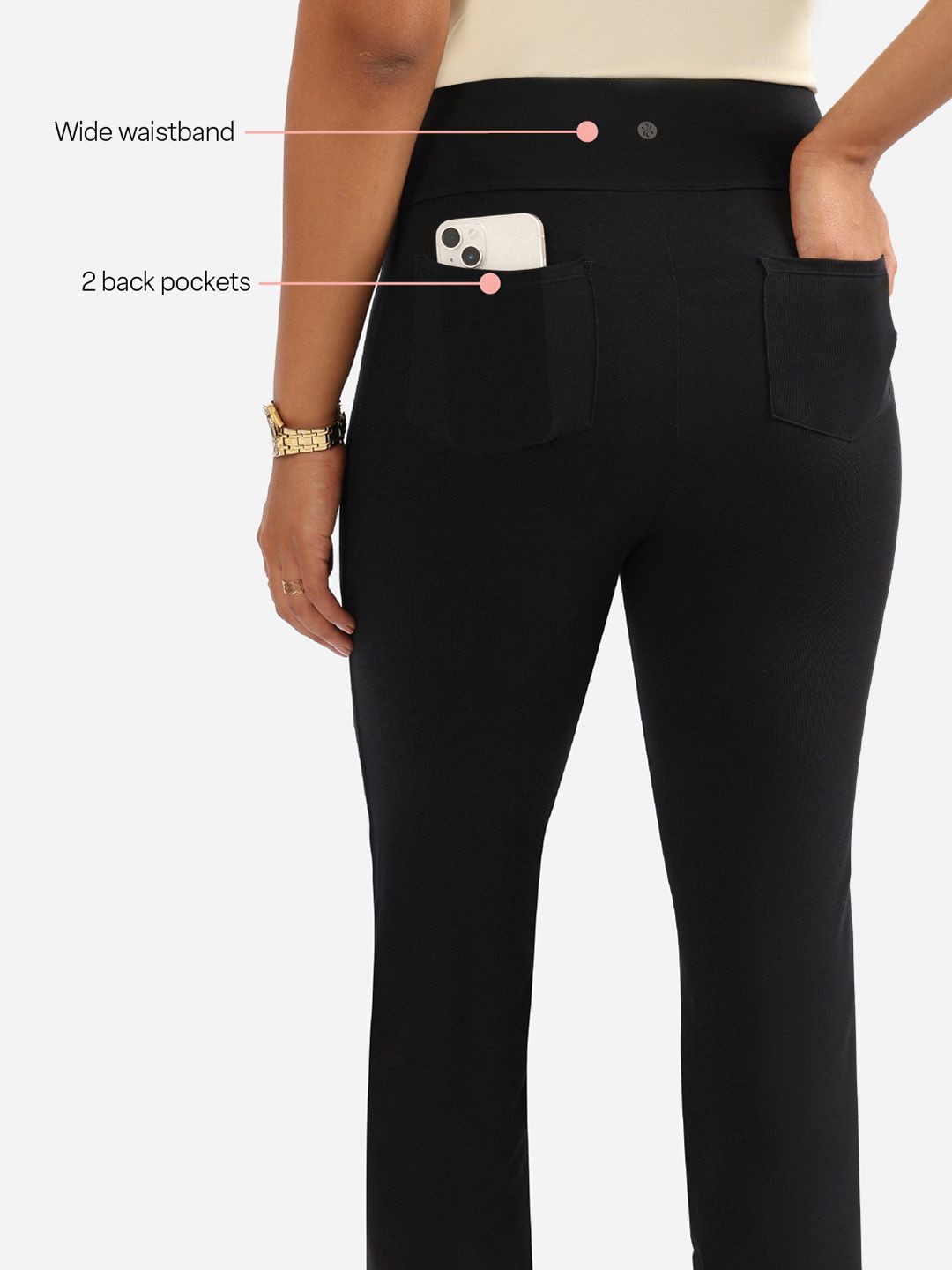 Women High Waist The Groove In Cotton Flare Track Pants
