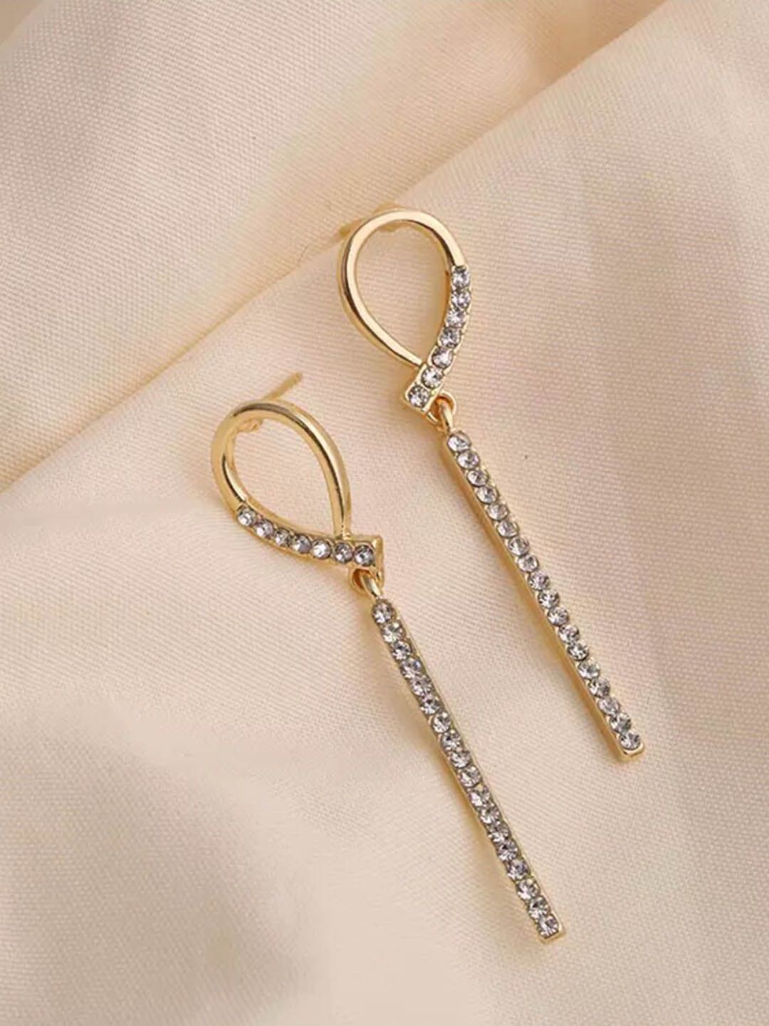SALTY Contemporary Zircon Drop Earrings