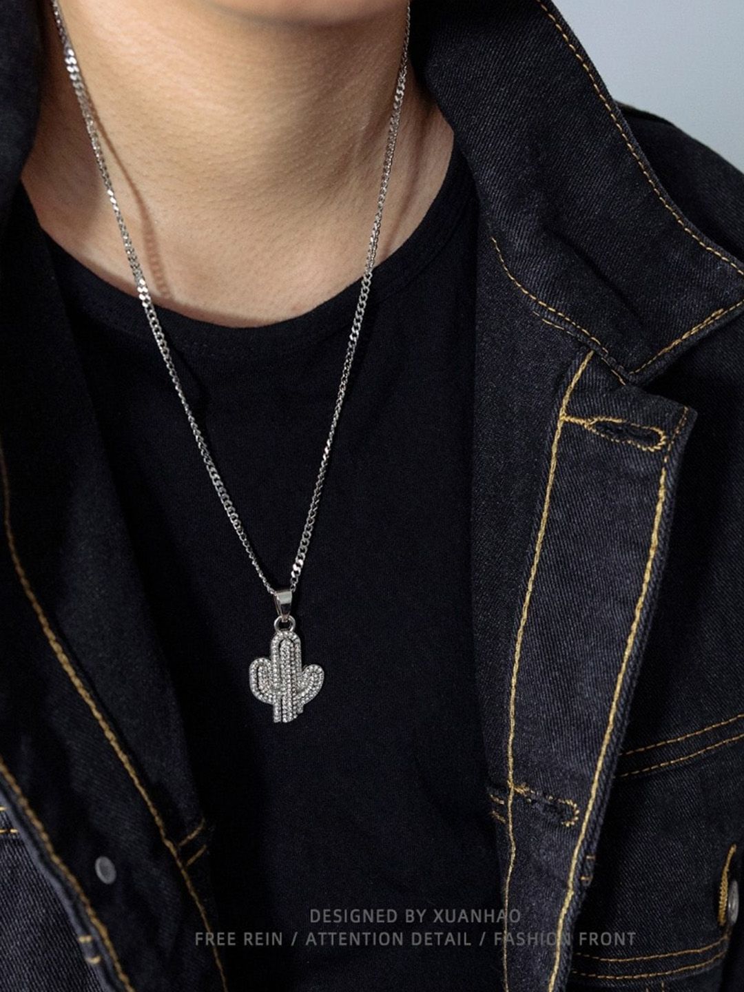 SALTY Men Stainless Steel Pendant with Chains