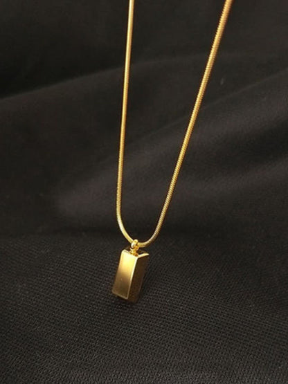 SALTY Men Stainless Steel Geometric Pendant with Chain