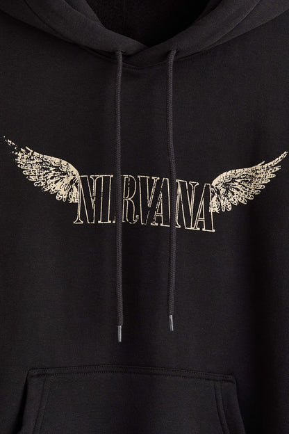 Loose Fit Printed Hoodie