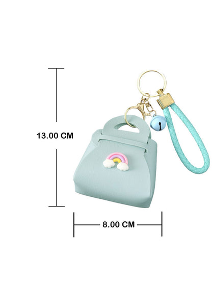 SALTY Yellow & Blue Leather Rainbow Mini Bag Charm