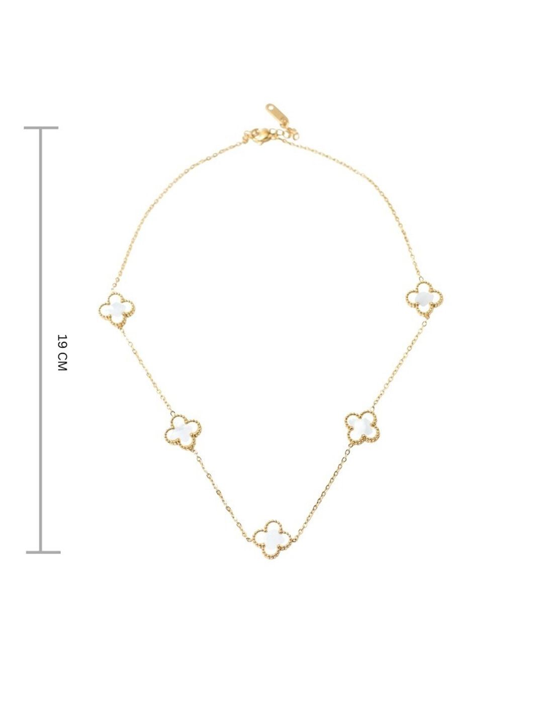 SALTY Mother of Pearl Clover Necklace for Women