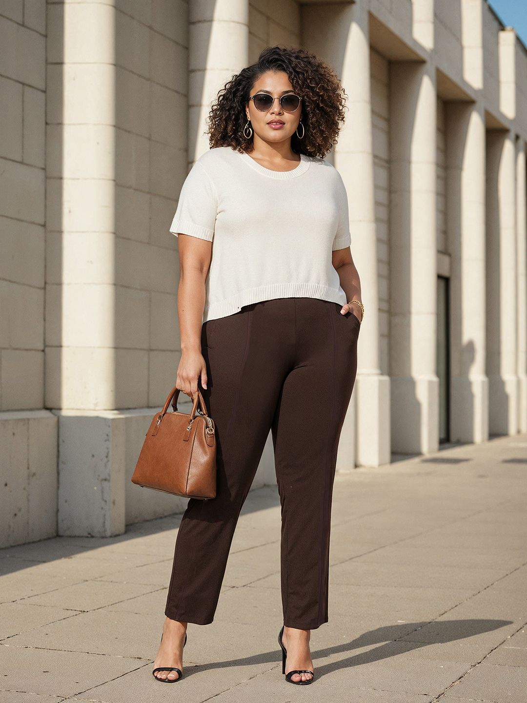 Women Ultimate Straight Fit High-Rise Pleated Trouser Tall Variant