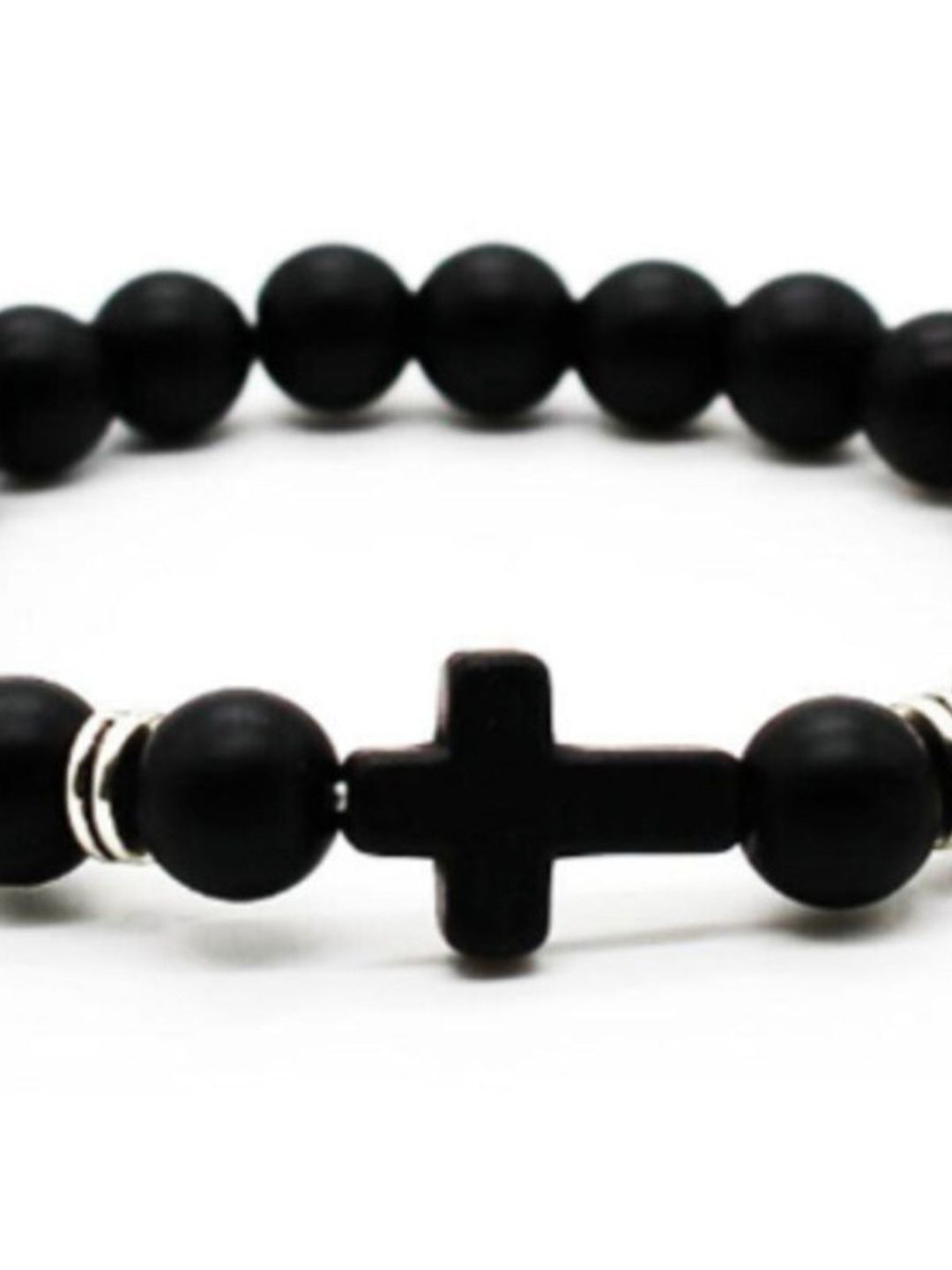 SALTY Men Near God Volcanic Rock-Beaded Elasticated Bracelet