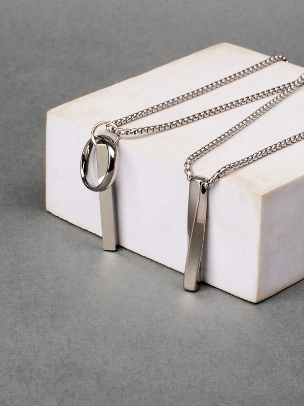 SALTY Men Set Of 2 Rebel & Collier Pendant With Chain