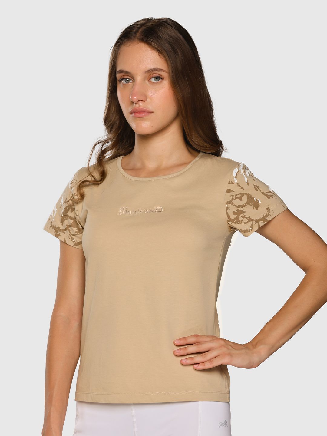 Abstract Printed Round Neck T-shirt