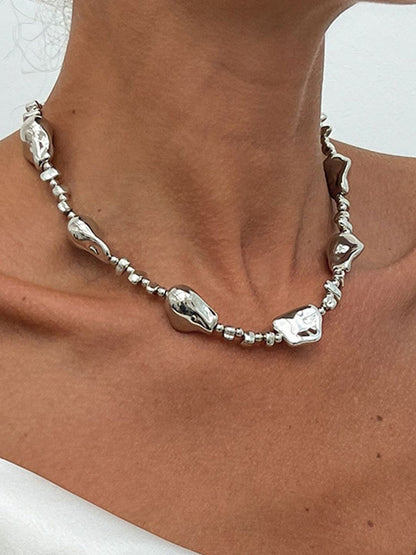Silver-Plated Enamelled Necklace