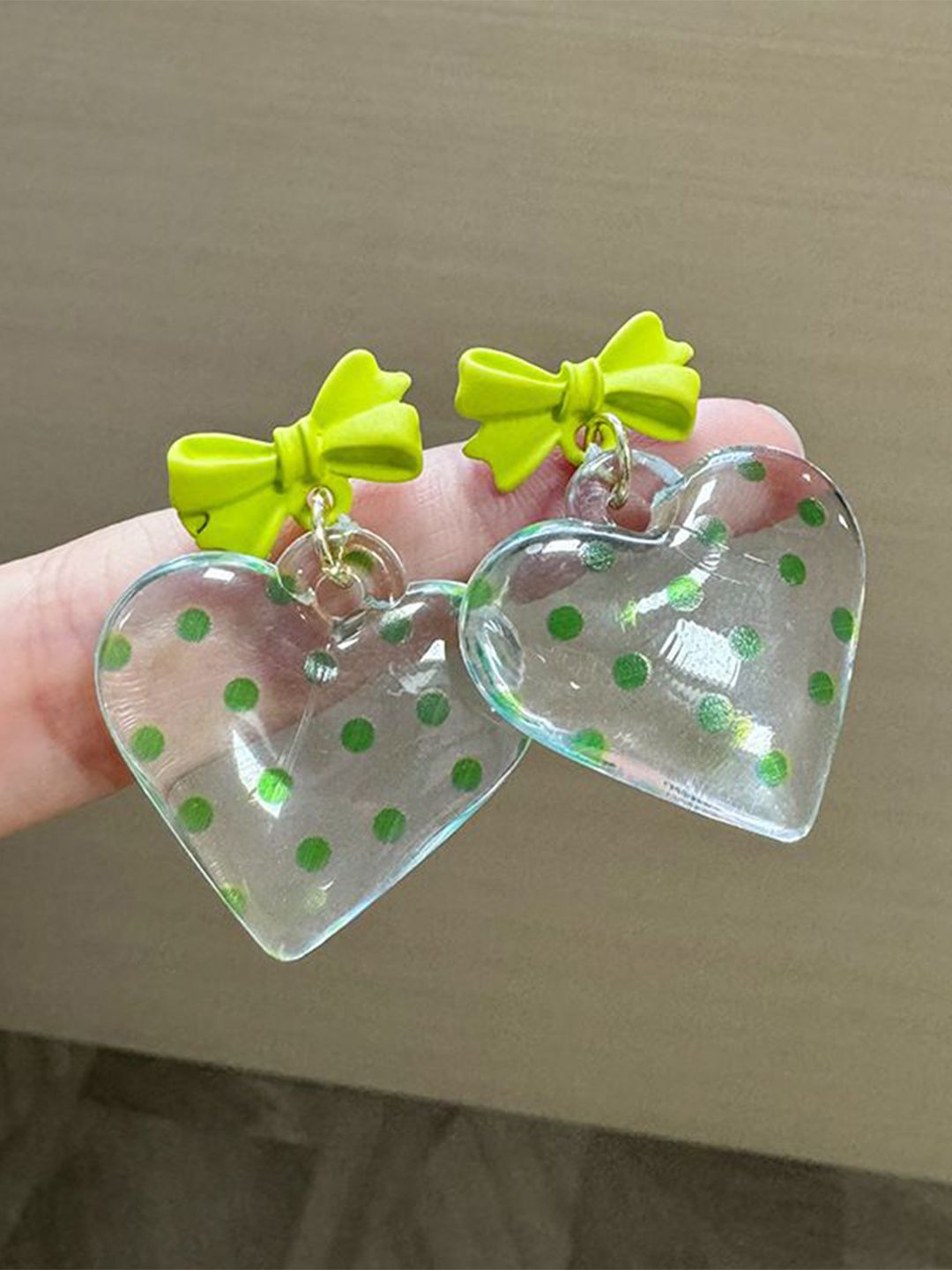 Heart Shaped Drop Earrings