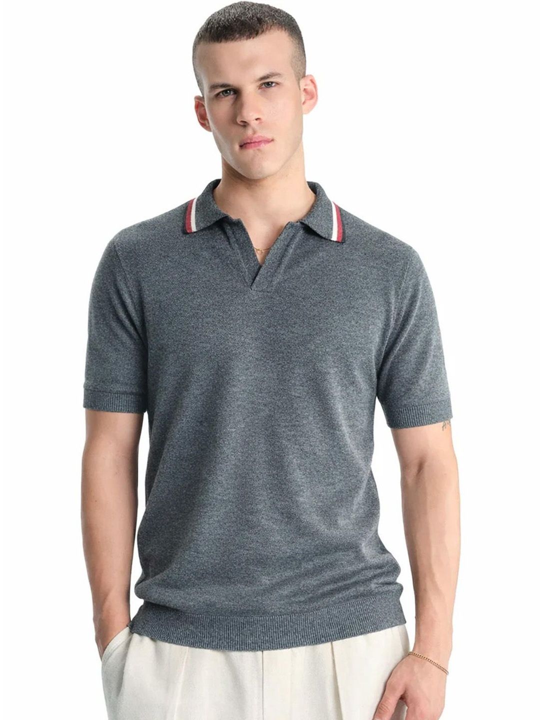 Men Polo Collar T-shirt