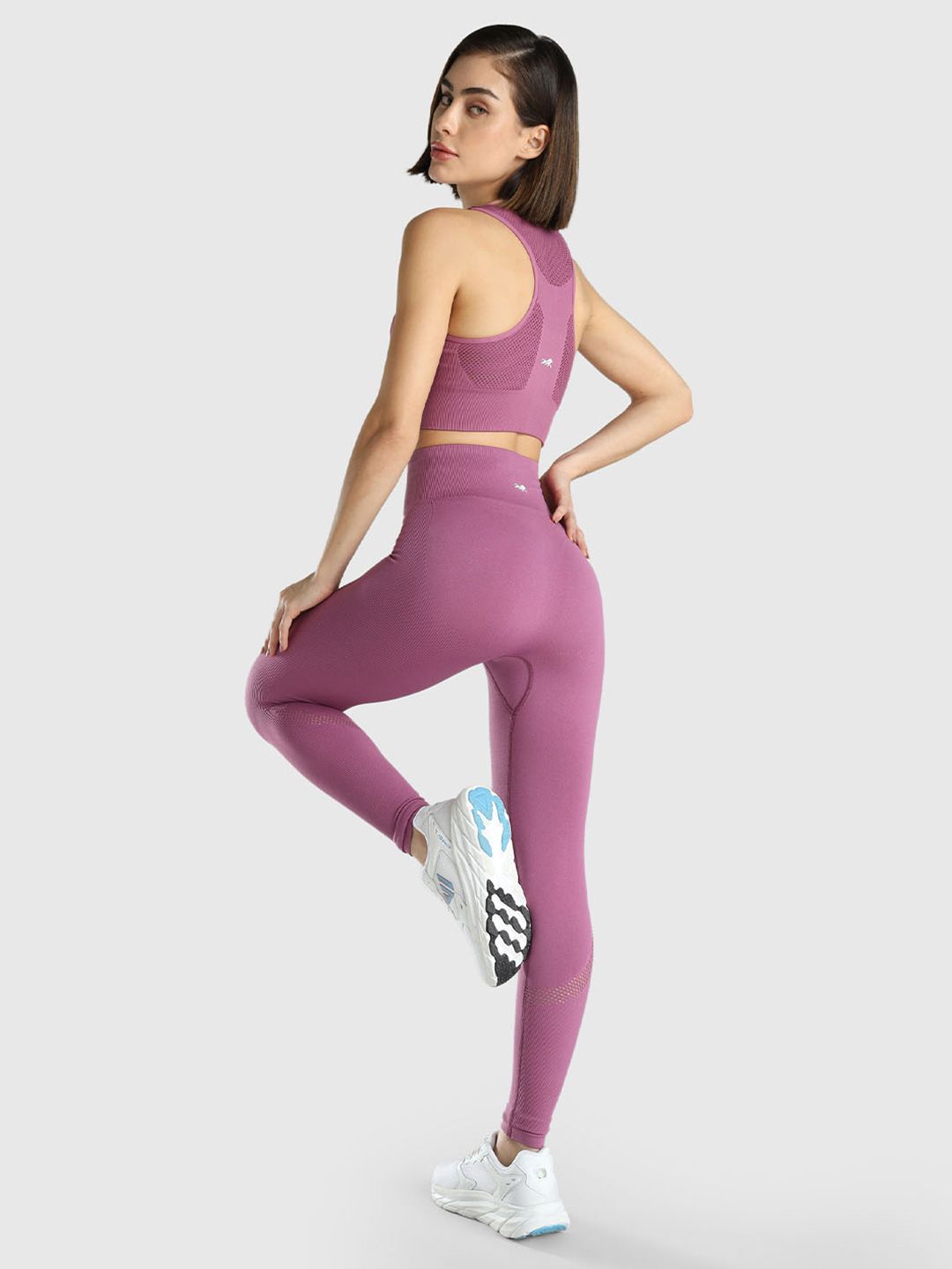 Dry Fit High Rise Ankle Length Gym Seamless Workout Tights