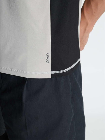 Cement Contrast Bonded Polo T-shirt