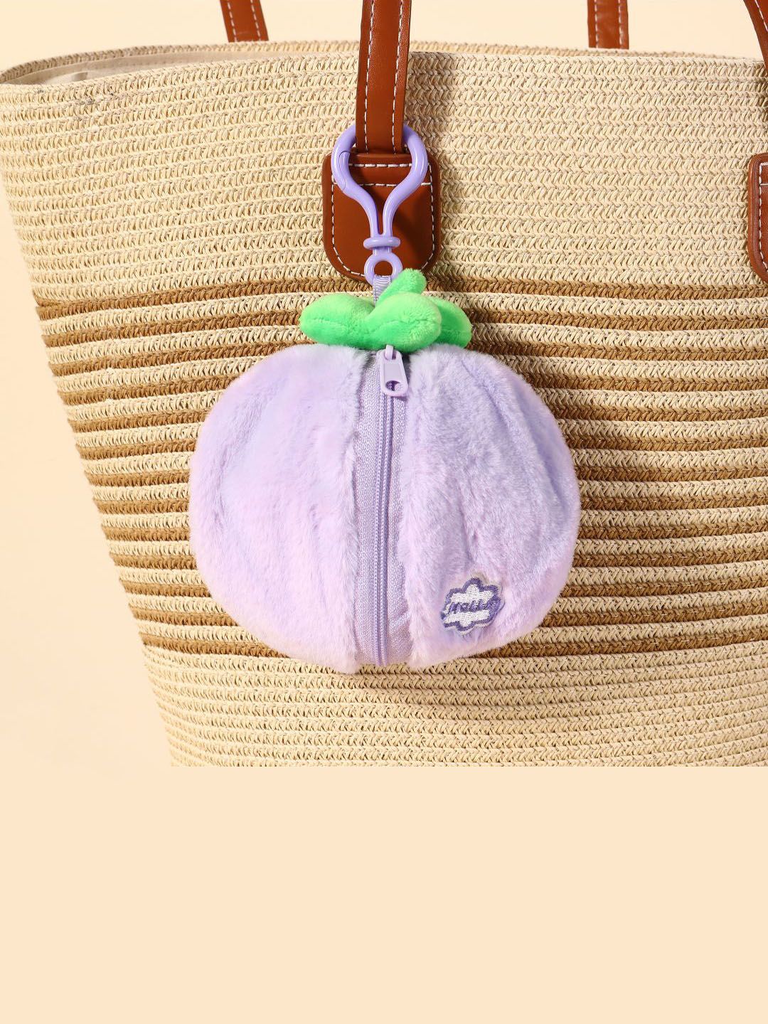 SALTY Mini Furry Zipper Pouch Bag Charm