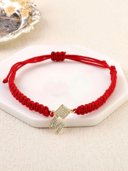 SALTY Women Artificial Stones Studded Stainless Steel Link Bracelet