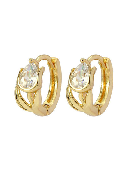 SALTY Gold-Plated Elysian Contemporary Hoop Earrings