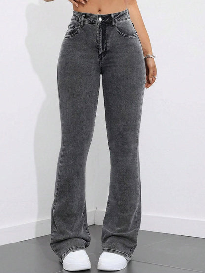 Women Flared High-Rise Light Fade Stretchable Jeans