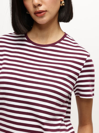 Striped Pure Cotton T-shirt