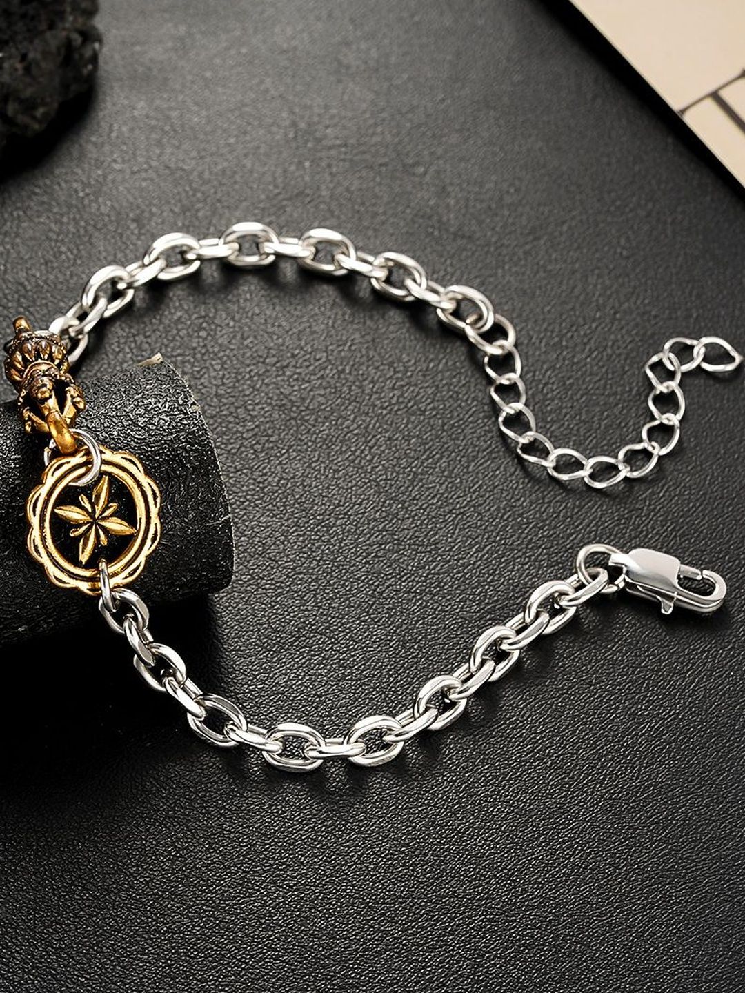 Men Silver-Plated Armlet Bracelet