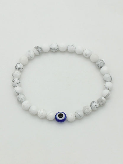 SALTY Pack of 2 Men Protective Evil Eye Natural Stone Band
