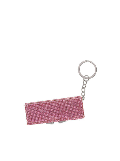 SALTY Pink & Grey Rhinestone Mini Organiser Bagpack Charm