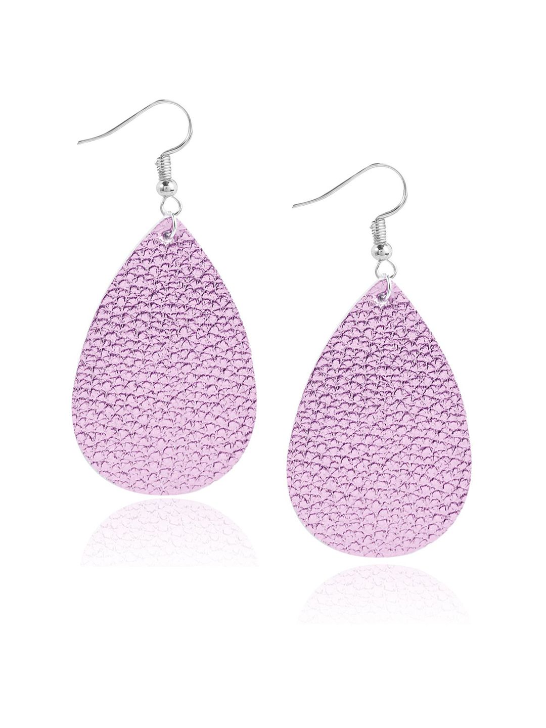Silver-Plated Teardrop Shaped Drop Earrings