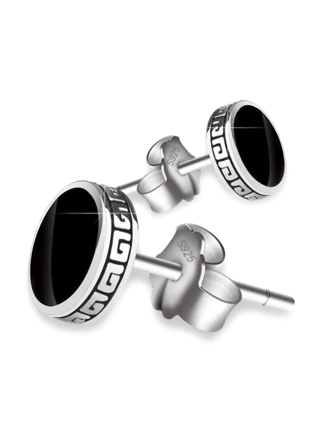 SALTY Men Silver-Plated Contemporary Studs Earrings