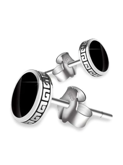 SALTY Men Silver-Plated Contemporary Studs Earrings