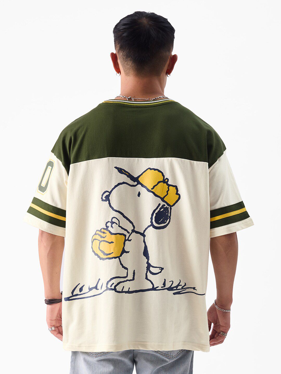 Men Oversized Peanuts Off White Tshirts