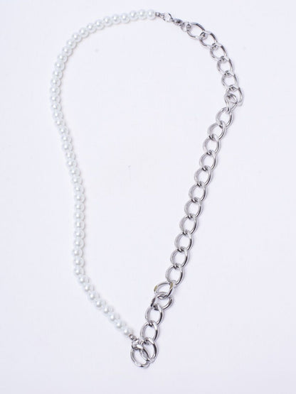 SALTY Men Stainless Steel Artificial Beads Necklace