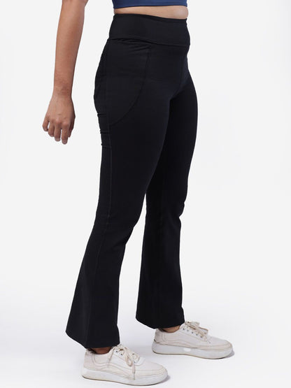 Women Comfort Bootcut High-Rise Trousers