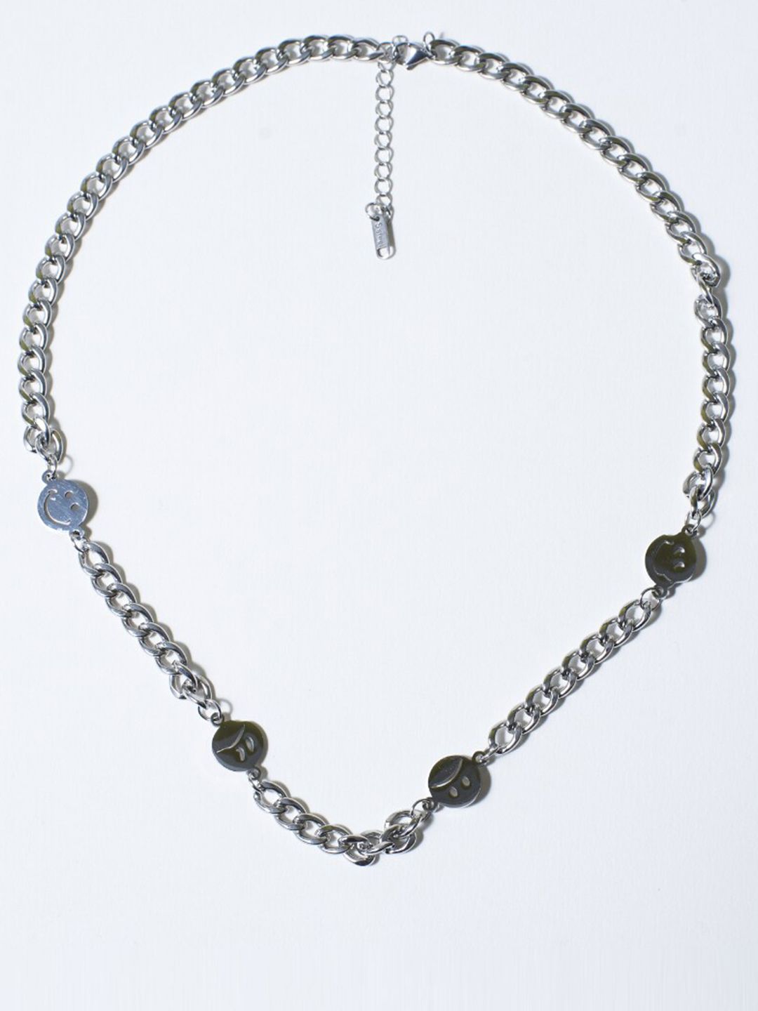 SALTY Men Stainless Steel Reversible Mood Stones Chain