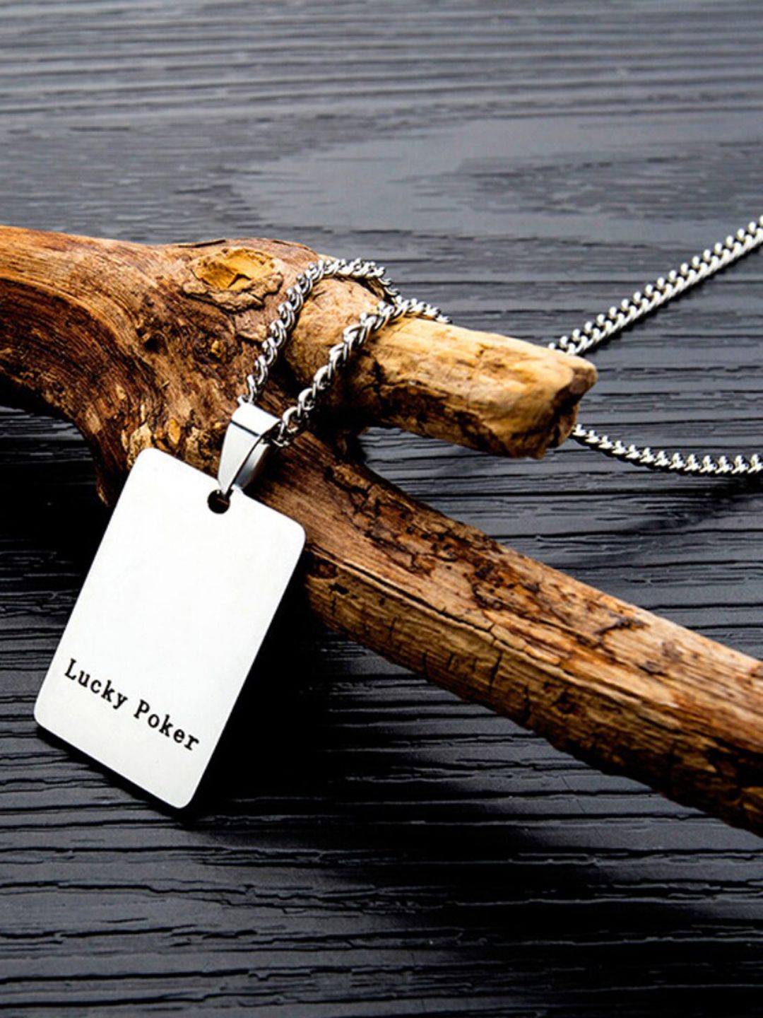 SALTY Stainless Steel Maverick Ace Pendant with Chain
