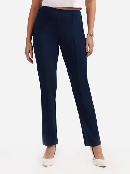 Women Ultimate Straight Fit High-Rise Pleated Trouser Tall Variant